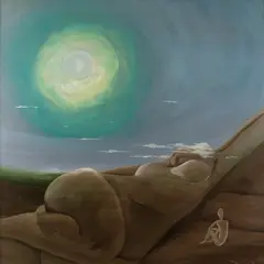 Edgar Valter, Hiidnaine, 1968, Õli, paber vineeril