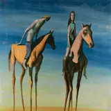 Edgar Valter, Pikajalgsed hobused, 1971, Õli