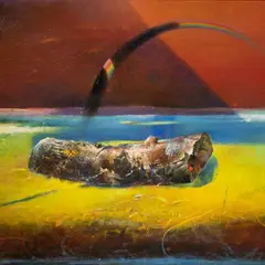 Lemming Nagel, Vaikelu haluga, 1985, Õli, lõuend