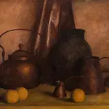 Olav Maran, Vaikelu vaskesemetega, 1986 - 1987, Õli, lõuend