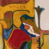 Marko Mäetamm, Overlokitegija puhkab, 1989, Guašš, pastell, paber