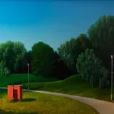 Toomas Vint, Kabiin pargis, 1990, Õli, lõuend