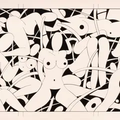 Leonhard Lapin, Emased I, 1994, Tušš, guašš, paber