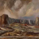 Juhan Püttsepp, Maastik karjaga, 1936, Õli, lõuend
