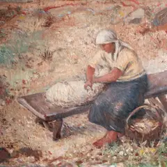 Johannes Võerahansu, Lambapügaja, 1938, Õli, lõuend