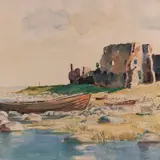 Peet Aren, Toolse varemed, 1940, Akvarell, paber