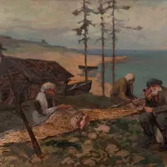 Roman Nyman, Võrgu parandamine, 1941, Õli, lõuend