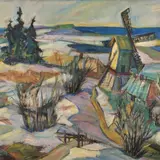 Joann Voldemar Saarniit, Maastik tuulikuga, 1950ndad, Õli, masoniit