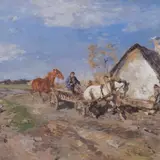 Gregor von Bochmann, Rakend taha seotud kõrviga, 1890 - 1900ndad, Õli, papp lõuendil