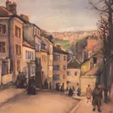Andrus Johani, Pariisi äärelinn, 1937, Pastell, paber