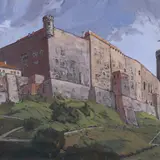 Peet Aren, Toompea loss, 1948, Guašš, paber