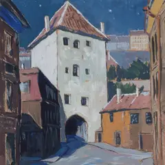Peet Aren, Pika jala väravatorn, 1949, Guašš, paber