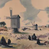 Richard Uutmaa, Motiiv Saaremaalt, 1967, Akvarell