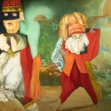 Väikekodanlased on väljunud tänavatele by Miljard Kilk, 1992, Õli, lõuend, sold Oct 2020