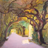 Roman Nyman, Boboli aed, 1924, Õli, lõuend