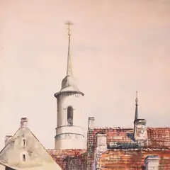 Andrei Jegorov, Narva vaade, 1932, Akvarell, papp