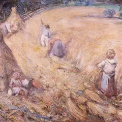 Johannes Võerahansu, Rukkilõikus, 1938, Õli, lõuend