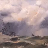 Eduard Ole, Tormine meri, 1942, Õli, lõuend