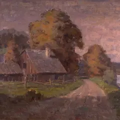 Ludvig Oskar, Talumaastik, 1940ndad, Õli, vineer