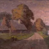 Ludvig Oskar, Talumaastik, 1940ndad, Õli, vineer