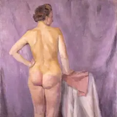 Eva Ole, Akt, 1945 - 1948, Õli, lõuend