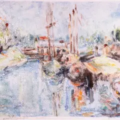 Gustav Raud, Paadisadam, 1959, Monotüüpia