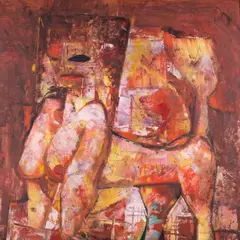 Edgar Valter, Linna kohal, 1966, Õli, papp