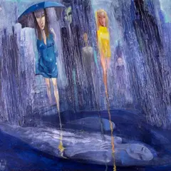 Vihmahoog by Edgar Valter, 1971, Õli, masoniit, sold May 2020