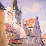 Karl Burman juunior, Tallinn, Tolli tänav, 1969, Akvarell