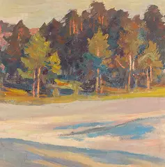 Günther Reindorff, Metsaserv, 1939, õli, kartong