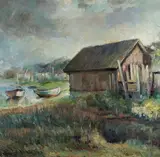 Aarne Miikmaa, Kärdla võrgukuur, 1940, õli, lõuend