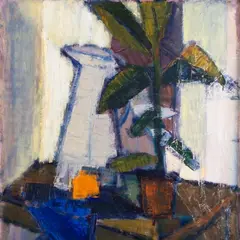 Eugeni Noormägi, Natüürmort kummipuuga, 1950 - 1960, Õli, lõuend