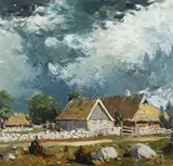 Richard Uutmaa, Talu Karalast, 1958, õli, lõuend
