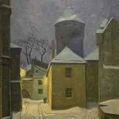 Märt Bormeister, Öine Tallinn (Rataskaevu tänav), 1971, õli, lõuend