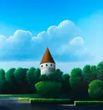 Toomas Vint, Linnapark, 2000, õli, lõuend