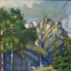 Konrad Mägi, Oberstdorfi maastik, 1922, Õli, lõuend