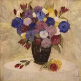 Paul Liivak, Lilled, 1925, õli, vineer