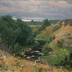 Richard Sagrits, Rutja jõeorg, 1957, õli, lõuend