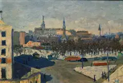 Esther Roode, Tallinna panoraam, 1958 - 1959, õli, lõuend vineeril