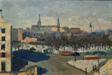 Esther Roode, Tallinna panoraam, 1958 - 1959, õli, lõuend vineeril