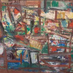 Aleksander Vardi, Kompositsioon, 1961, õli, papp