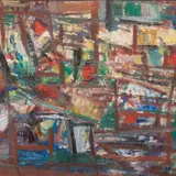 Aleksander Vardi, Kompositsioon, 1961, õli, papp