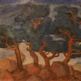 Paul Liivak, Rannamännid, 1920, Akvarell