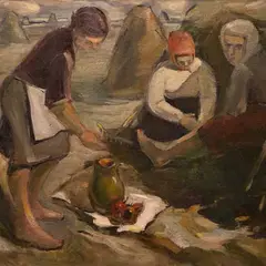 Felix Randel, Puhkehetk põllul, 1940, Õli, lõuend