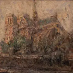 Johannes Võerahansu, Notre-Dame'i katedraal Pariisis, 1945, Õli, vineer