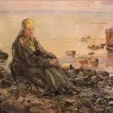 Evald Okas, Õhtu rannal, 1955, Õli, lõuend