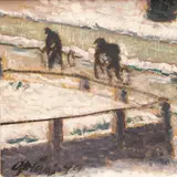 Gustav Mägi, Jalgratturid, 1949, Õli, masoniit