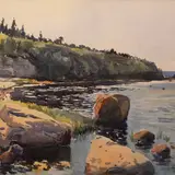 Karl Burman juunior, Tiskre rand, 1967, Akvarell