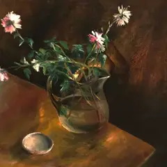 Adamson-Eric, Lilled klaaskannus, 1920 - 1930, õli, lõuend