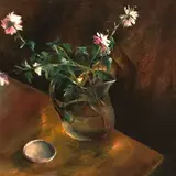 Adamson-Eric, Lilled klaaskannus, 1920 - 1930, õli, lõuend